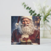 Kerstman  feestdagenkaart (Staand voorkant)