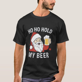Kerstman Feestelijk Bierjuichen T-shirt
