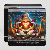 Kerstman Feestelijk Winter Kerstfeest Kaart (Voorkant / Achterkant)