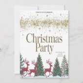 Kerstman Feestelijke Kerstparty Uitnodiging (Voorkant)