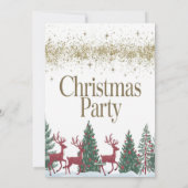 Kerstman Feestelijke Kerstparty Uitnodiging (Achterkant)