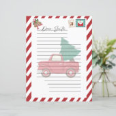 Kerstman Feestelijke Kinder Kerst Verlanglijstje (Staand voorkant)