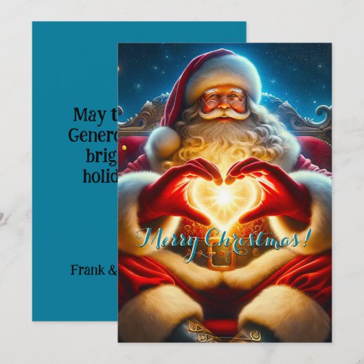 Kerstman Feestelijke Winter Kerstmis (Voorkant / Achterkant)