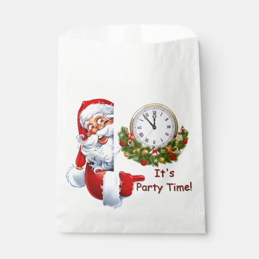 Kerstman Feesttijd Bedankzakje (Voorkant)