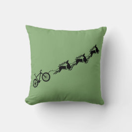 Kerstman Fiets Rendier Grappig Kerstmis Kussen
