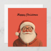 kerstman | Fijne kerst Kaart (Voorkant / Achterkant)