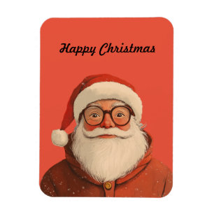kerstman Fijne kerst Kaart Magneet