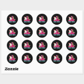 Kerstman Flamingo Float Tis De Zee-zon Kerstmis Ronde Sticker (Vel)
