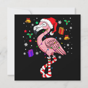 Kerstman Flamingo Liefhebber Grappig Klassiek Notitiekaartje