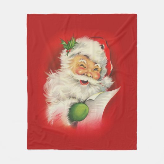  kerstman fleece deken (Voorkant)