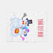 Kerstman Fleece Deken (Voorkant (Horizontaal))