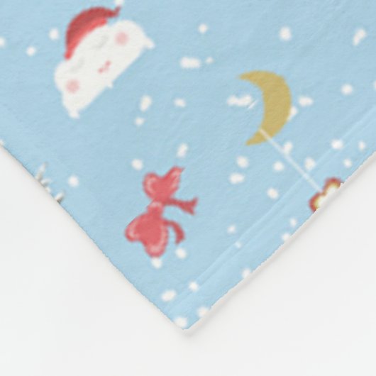 Kerstman Fleece Deken (Hoek)