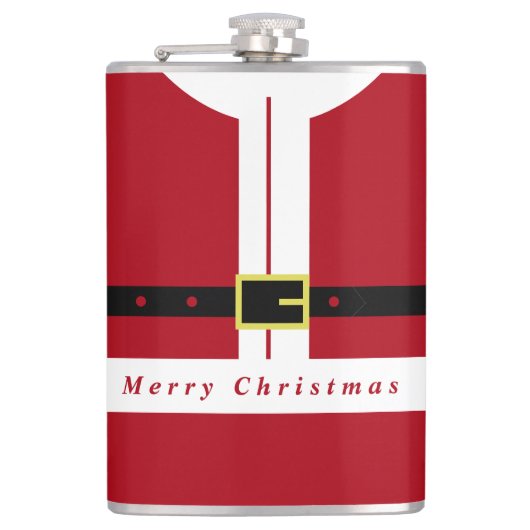 Kerstman Fles Heupfles (Voorkant)