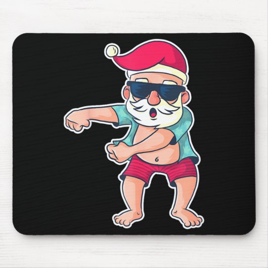 Kerstman Floss Dans Kerstmis X-mas Cadeau Muismat (Voorkant)