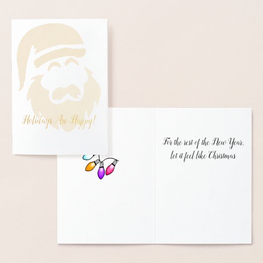 Kerstman Folie Kerstkaarten Folie Kaarten (Display)