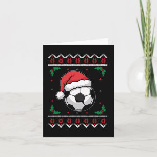 Kerstman Football Xmas Ugly Soccer Boys Kind Kaart