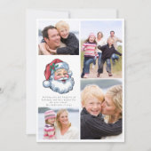 Kerstman foto collage met Kerstmis Feestdagenkaart (Voorkant)