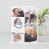 Kerstman foto collage met Kerstmis Feestdagenkaart (Staand voorkant)