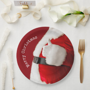 Kerstman Foto Schrijfmachine Tekst Kerstmis Papieren Bordje