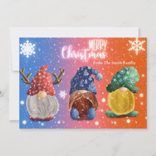 Kerstman Foto Uitnodiging (Voorkant)