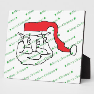 kerstman fotoplaat