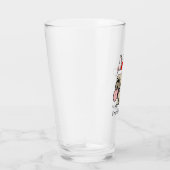 Kerstman Franse Bulldog met aangepaste tekst Glas (Rechts)