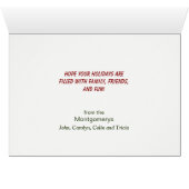 Kerstman Franse Bulldog op slee Kerstmis (Binenzijde Horizontaal (Onderkant))