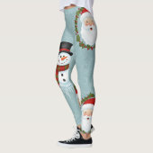 Kerstman Frosty Kerst Leggings AI Gebruikt (Links)