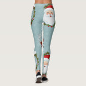 Kerstman Frosty Kerst Leggings AI Gebruikt (Achterkant)