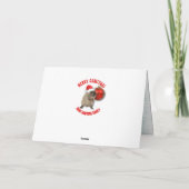 Kerstman Funny Hamster Snowflakes Red Santa Hat Feestdagen Kaart (Achterkant)