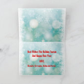 Kerstman Funny Hamster Snowflakes Red Santa Hat Feestdagen Kaart (Binnen)