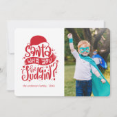 Kerstman... Funny Holiday-kerstfotokaart Feestdagenkaart (Voorkant)