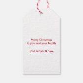 Kerstman Funny Mugshot Bad Santa's Dog Cadeaulabel (Achterkant)