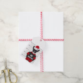 Kerstman Funny Mugshot Bad Santa's Dog Cadeaulabel (Met Touw)