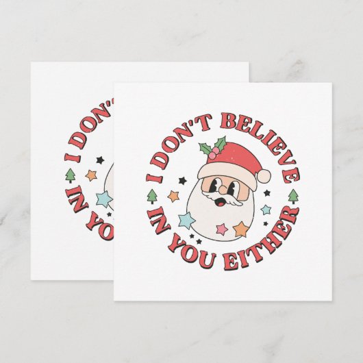 Kerstman Funny Santa (Voorkant / Achterkant)