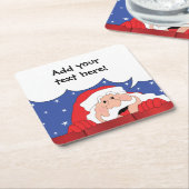 Kerstman Funny Santa Says Kartonnen Onderzetters (Schuin)