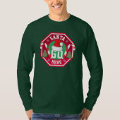 Kerstman Ga hier T-shirt (Voorkant)