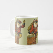  Kerstman gaat naar beneden schoorsteen Koffiemok (Voorkant links)