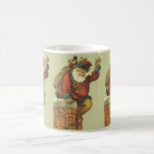  Kerstman gaat naar beneden schoorsteen Koffiemok (Center)