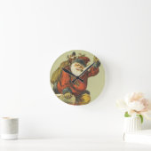 Kerstman gaat naar beneden schoorsteen Ronde Klok (Huis)