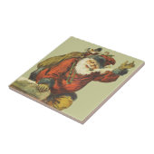  Kerstman gaat naar beneden schoorsteen Tegeltje (Zijkant)