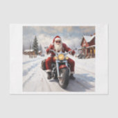 Kerstman gaat op vakantie na de kerstdrukte tissuepapier (Voorkant)