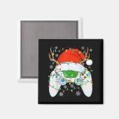 Kerstman Gamer Xmas Grappige Video Gaming Chri Magneet (Voorkant / Achterkant)