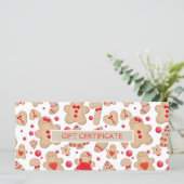 Kerstman Gebakken Koeken Cadeaubon (Staand voorkant)
