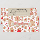 Kerstman Gebakken Koeken Cadeaubon (Voorkant / Achterkant)