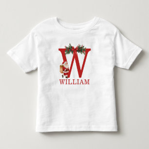 Kerstman Geborduurd en Naam Familie Matching Kinder Shirts