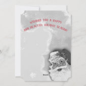 Kerstman gebruiksvoorwerpen chef catering kerstkaa feestdagenkaart (Achterkant)