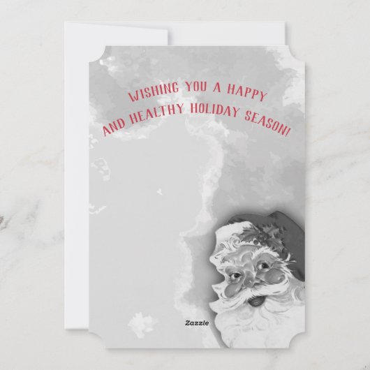 Kerstman gebruiksvoorwerpen chef catering kerstkaa feestdagenkaart (Achterkant)