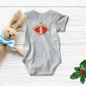 Kerstman Gebruineletter Letter B Baby Jongen Romper