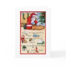 Kerstman  gedicht, Kerst, Art Deco